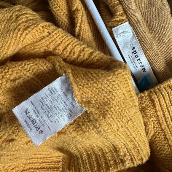 Anthropologie Sparrow Strathmore Wool Sweater Knit Cardigan Jacket long Sleeve S - Picture 9 of 12